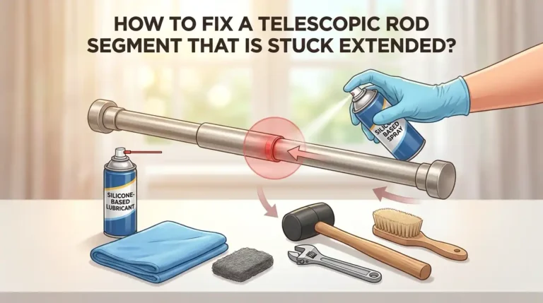How To Fix A Telescopic Rod Segment That Is Stuck Extended?